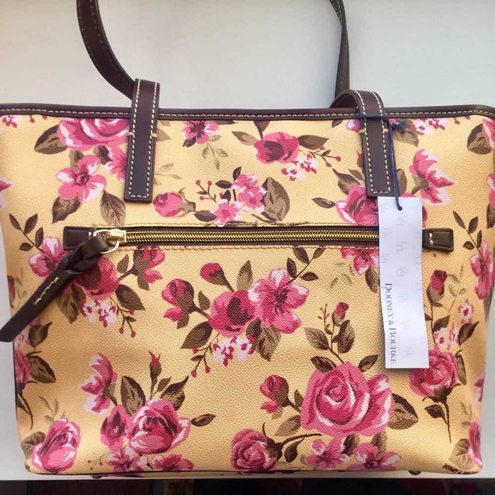 NWT Dooney & Bourke Rose Cabbage Shopper - Picture 6 of 7